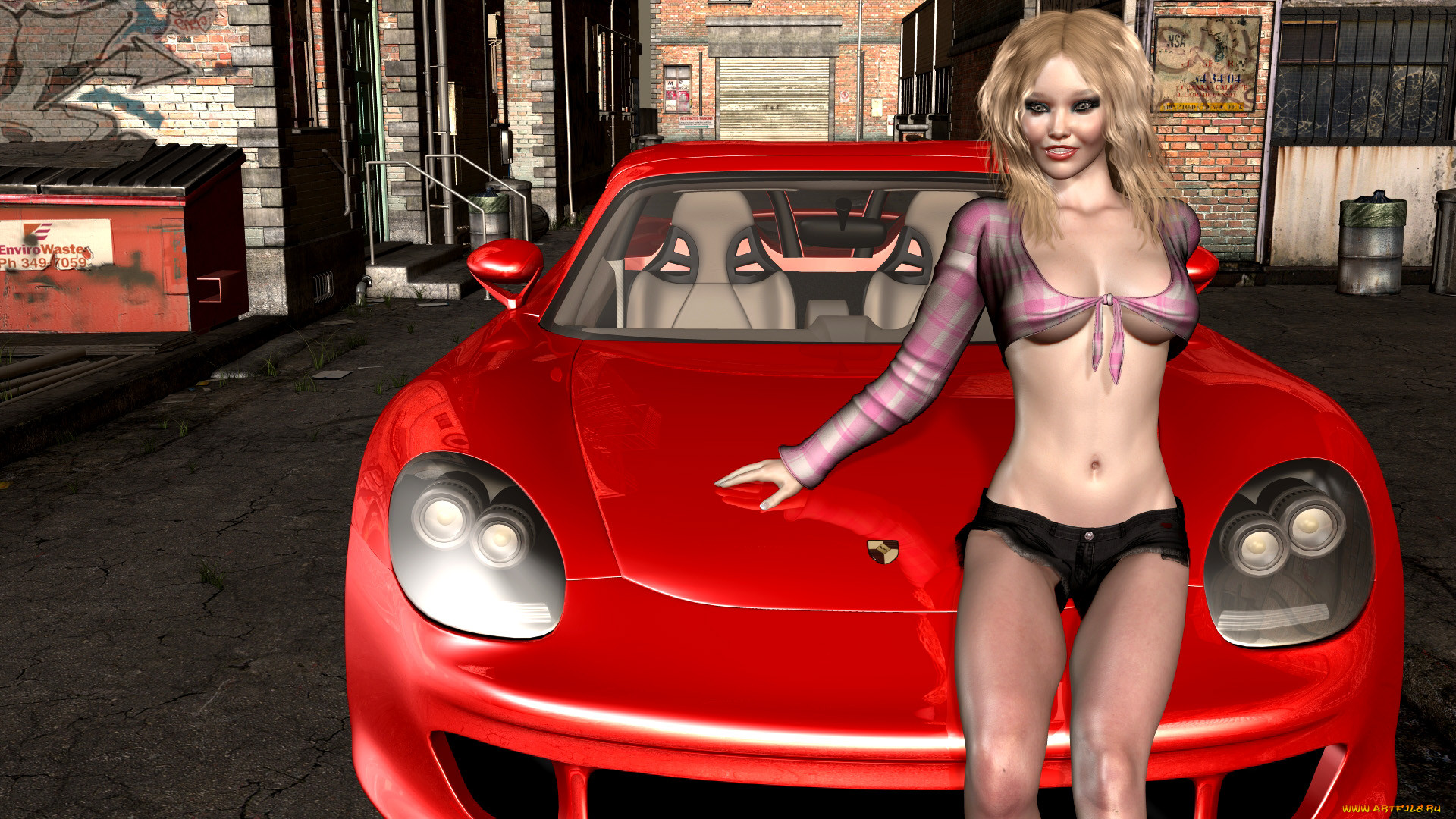 , 3d car&girl, , , , 